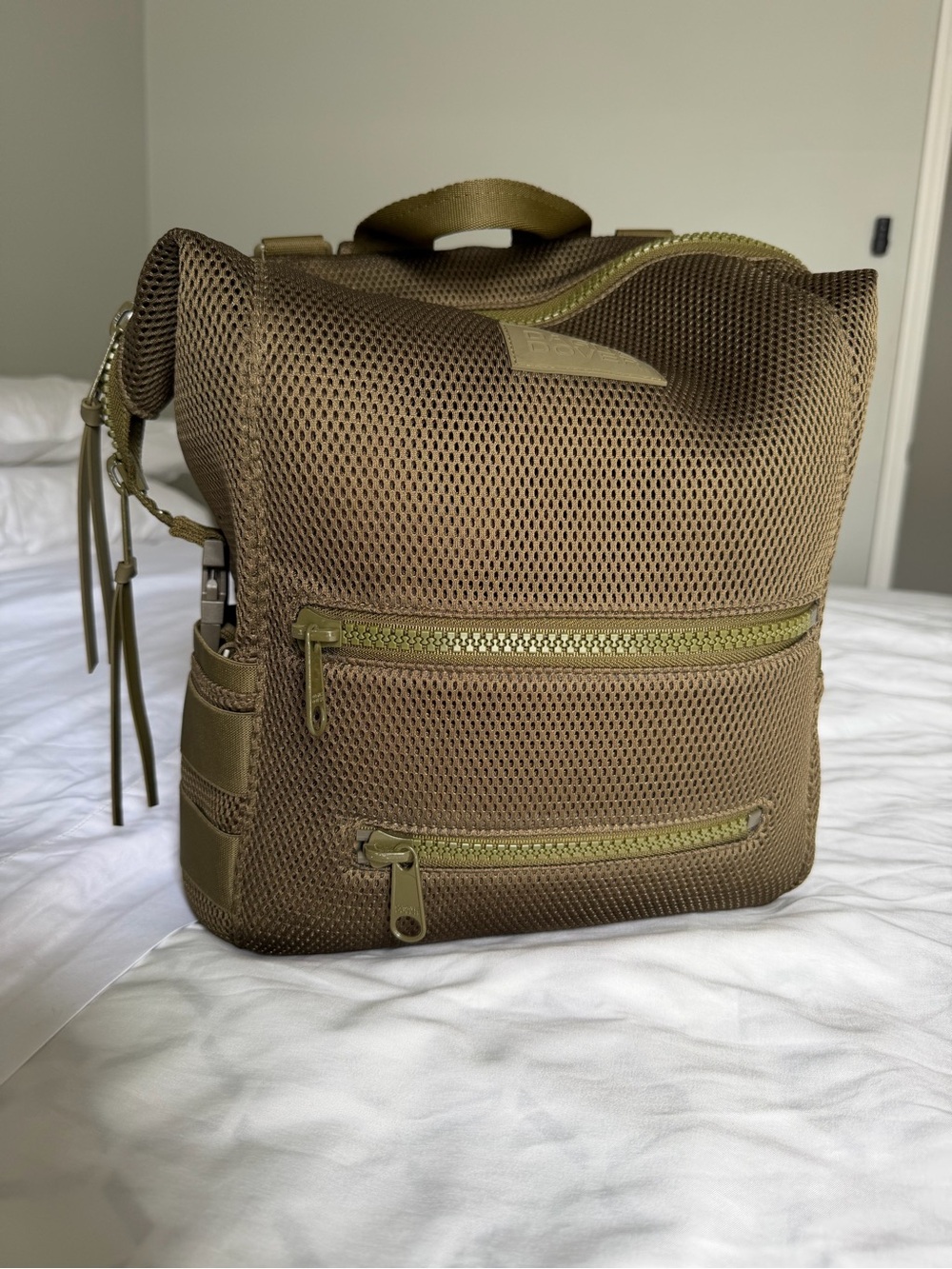Dagne Dover (Indi) Large Size Olive Green Mesh Baby Backpack